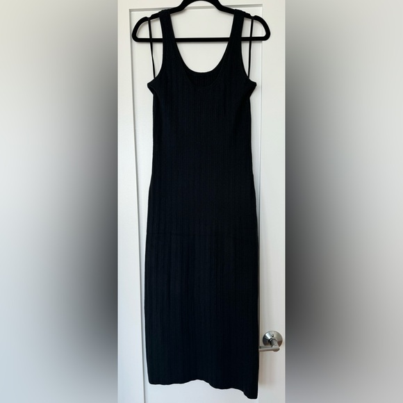 Abercrombie & Fitch | NWT Black Midi Tank Dress Large - Picture 1 of 7